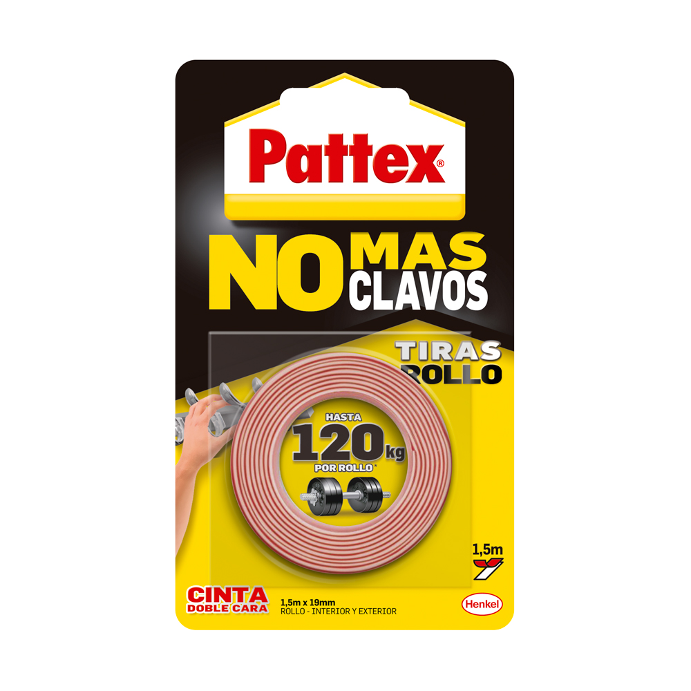 Pattex No Mas Clavos Cinta Doble Cara 1,5 m Rollo PATTEX