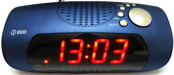 Radio reloj despertador proyector PD184 Blanco ELCO