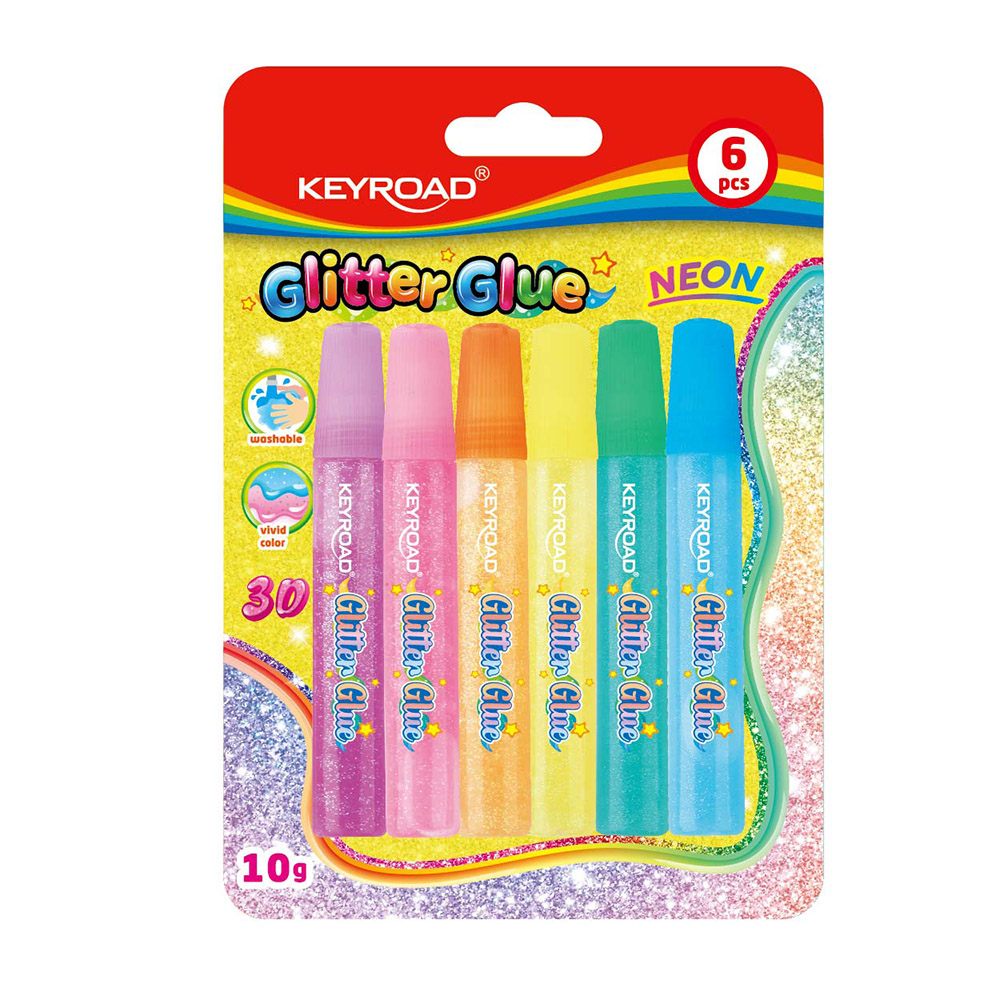 ▷ Comprar Pegamento imedio glitter glue original para manualidades 10ml  blister de 6 unidades colores surtidos - A4toner ❤️