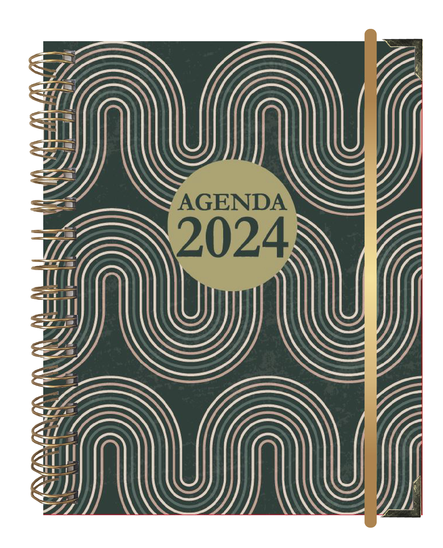 Agenda Anual 2024 Petit 2 Días Por Página Flora Ink