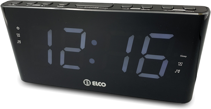 Radio reloj despertador proyector PD184 Negro ELCO