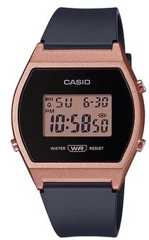 Casio Reloj de Pulsera negro y oro rosa de mujer 0LW-204-1AEF CASIO